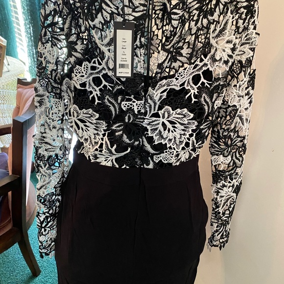 Romeo & Juliet couture black/white dress, size L. - Picture 3 of 10